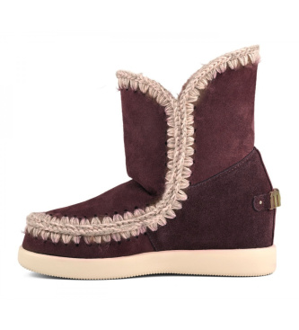 Mou Suede ankle boots New Inner Wedge in burgundy