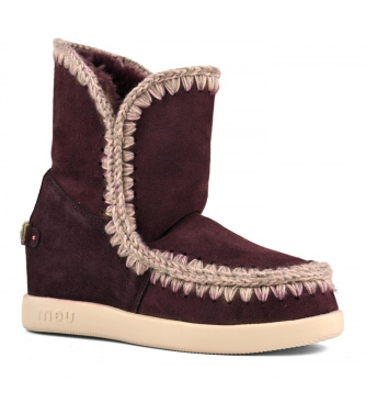 Mou Suede ankle boots New Inner Wedge in burgundy