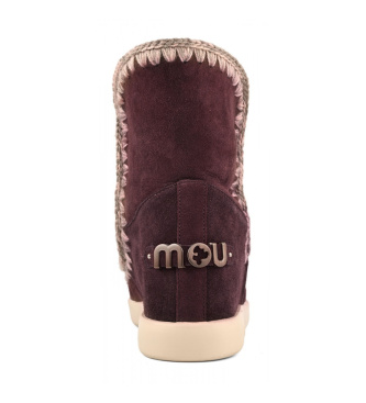 Mou Suede ankle boots New Inner Wedge in burgundy