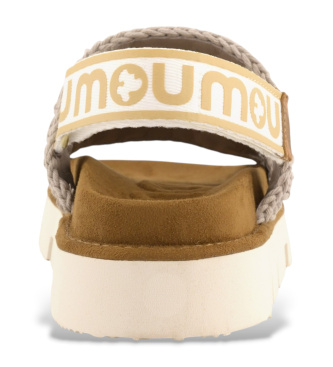 Mou Sandaler med Bio-logotyp i brunt