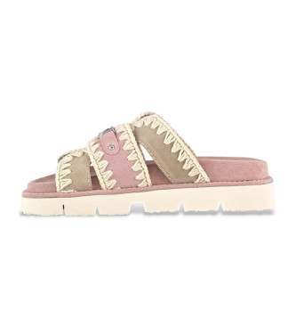 Mou Sandals Bio pink, taupe