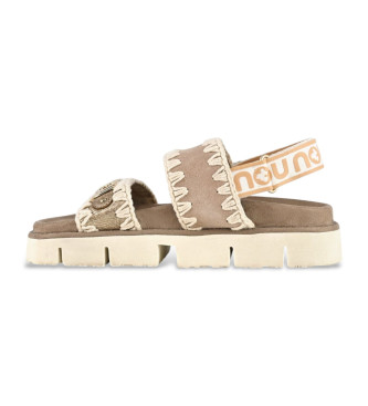 Mou Bio taupe-sandaler