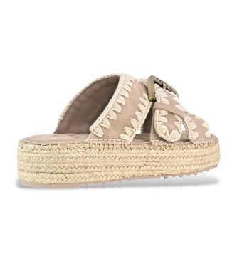 Mou Sandalias de ante Jute beige