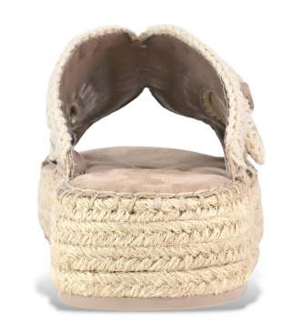 Mou Sandalias de ante Jute beige