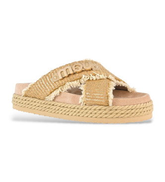 Mou Sandaler i raffia, beige 