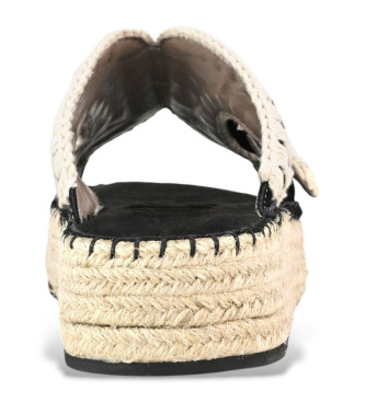 Mou Black jute sandals