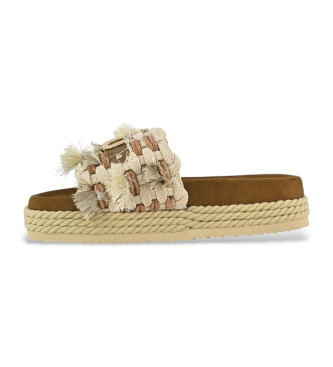 Mou Beige monoband sandals