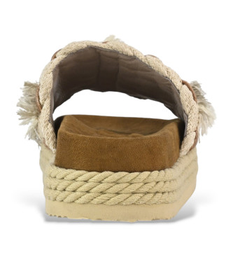 Mou Beige sandaler med monoband