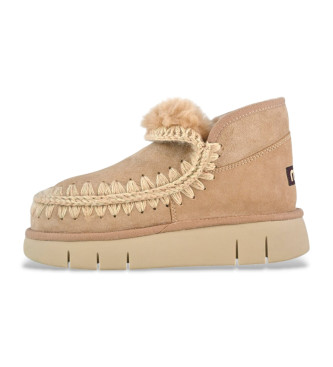 Mou Baskets en cuir beige Eskimo Bounce