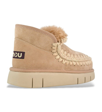 Mou Baskets en cuir beige Eskimo Bounce