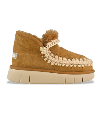 Mou Baskets en cuir marron Eskimo Bounce