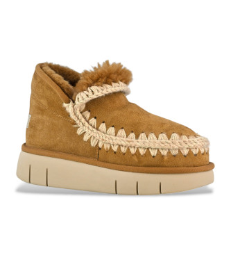 Mou Baskets en cuir marron Eskimo Bounce