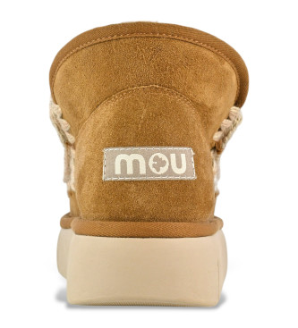 Mou Baskets en cuir marron Eskimo Bounce