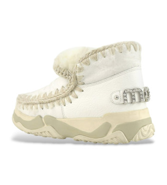 Mou Eskimo trainer strasstenar trningsskor i benvitt lder