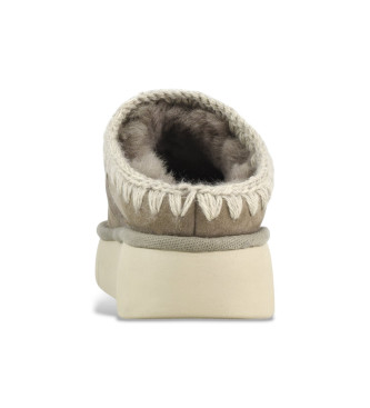 Mou Grnlich braune Bounce Lederclogs