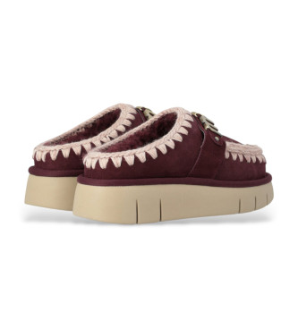 Mou Bounce Leder Clogs kastanienbraun