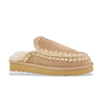 Mou Braune Eskimo-Lederclogs