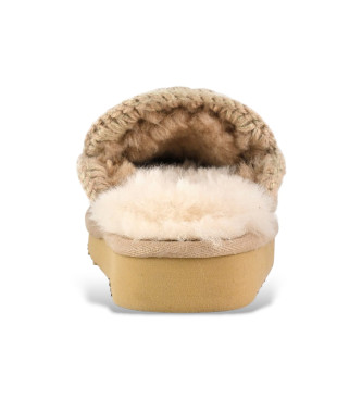 Mou Braune Eskimo-Lederclogs