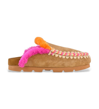 Mou Vinter Bio Lder Clogs brun