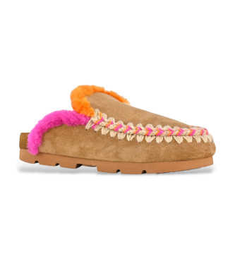 Mou Vinter Bio Lder Clogs brun