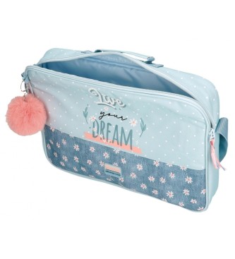 Movom Movom Live your dreams school bag turquoise blue
