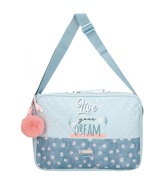 Movom Movom Live your dreams school bag turquoise blue