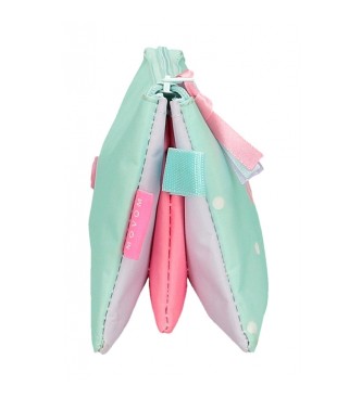 Movom Movom La vita  Bella trousse  crayons turquoise  trois compartiments