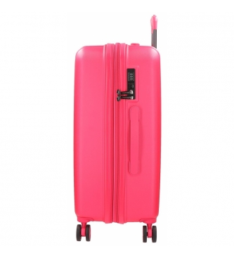 Movom Set de valises Movom Wood Fuchsia -38,5x55x20cm / 49x70x28cm