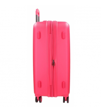 Movom Set de valises Movom Wood Fuchsia -38,5x55x20cm / 49x70x28cm