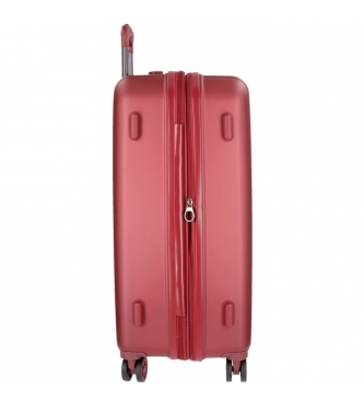 Movom Movom Wood Ensemble de bagages rouge -38,5x55x20x20cm / 49x70x28cm