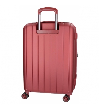 Movom Conjunto de bagagem Movom Wood Red -38,5x55x55x20cm / 49x70x28cm