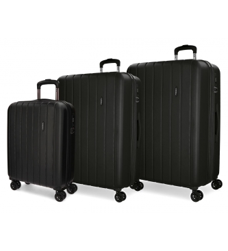 Movom Bois Luggage Set Movom rigide Noir 55-65-75cm