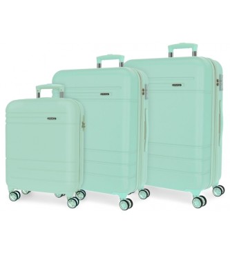 Movom Set valigie rigide Movom Galaxy 55 - 68 - 78 cm azzurro