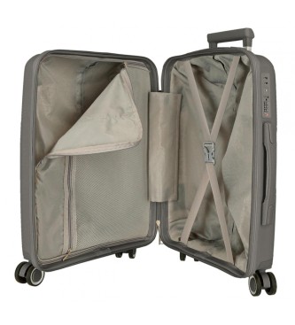 Movom Inari hard sided suitcase set 55 - 68 cm grey