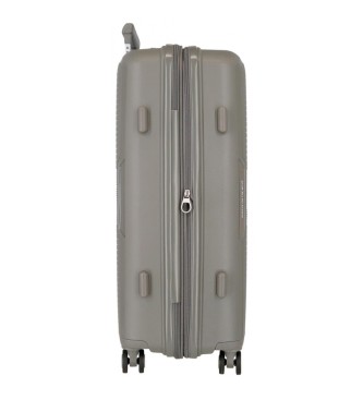 Movom Inari hard sided suitcase set 55 - 68 cm grey