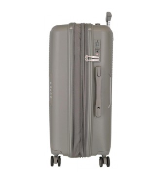 Movom Inari hard sided suitcase set 55 - 68 cm grey