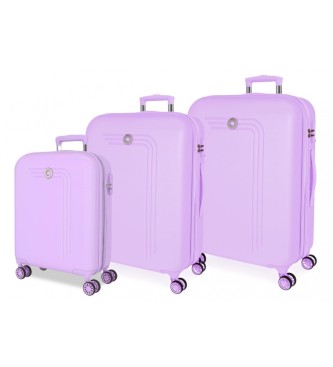 Movom Set kovčkov Riga 55 - 70 - 80 cm vijolične barve