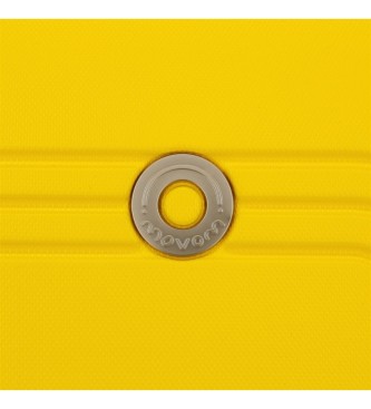 Movom Zestaw twardych walizek Riga 55-70-80cm żółty