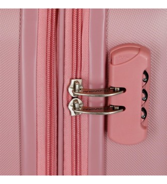 Movom Zestaw twardych walizek Riga 55-70-80cm różowy