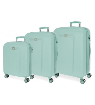 Movom Ensemble de valises rigides Riga 55-70-80cm turquoise
