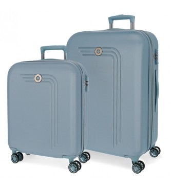 Movom Riga harde kofferset 55-70cm blauw