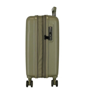 Movom Zestaw drewnianych zielonych walizek 55-65 cm