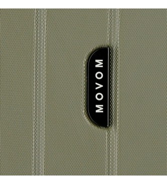 Movom Wood 55-65cm green suitcase set