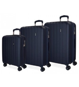 Movom Movom Wood hard suitcase set 55 - 68 - 78 marine
