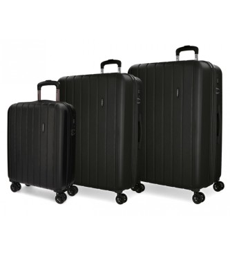 Movom Movom Wood Hard sided suitcase set 55 - 68 - 78 black
