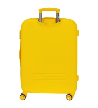 Movom Zestaw rozszerzalnych sztywnych walizek Riga Yellow 55-70cm