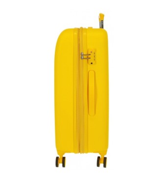 Movom Juego de maletas rgidas expandibles 55-70cm Riga Amarillo