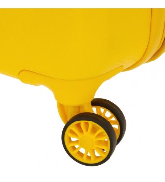Movom Riga Yellow 55-70cm Expandierbarer Hartschalenkoffer Set Riga Yellow