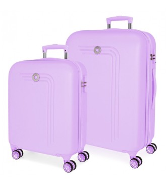 Movom Set trdih kovčkov Riga 55 - 70 cm vijolična