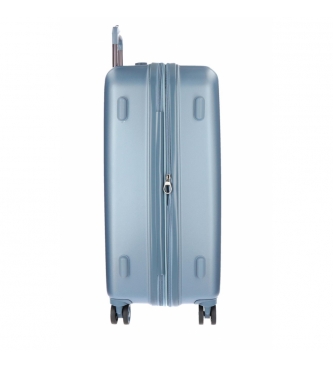 Movom Grande valise en bois Movom rigide Argent -49x70x28cm